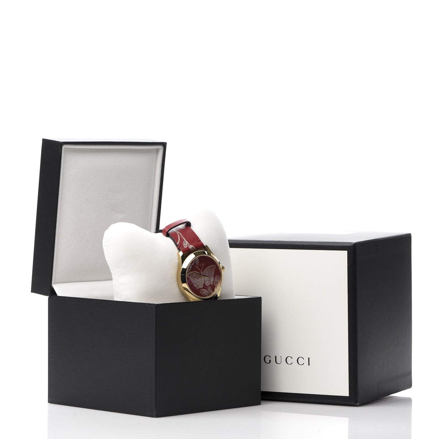 Stainless Steel Calfskin 38mm G-Timeless Butterfly Quartz Watch Red
