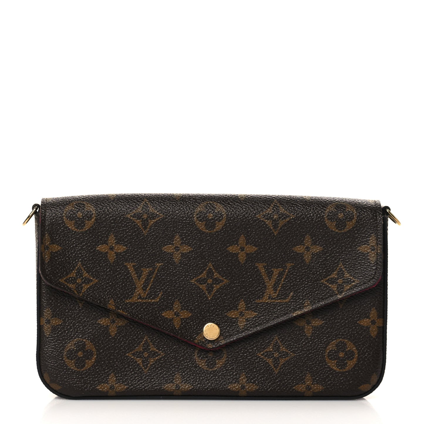 Monogram Pochette Felicie Chain Wallet Fuchsia