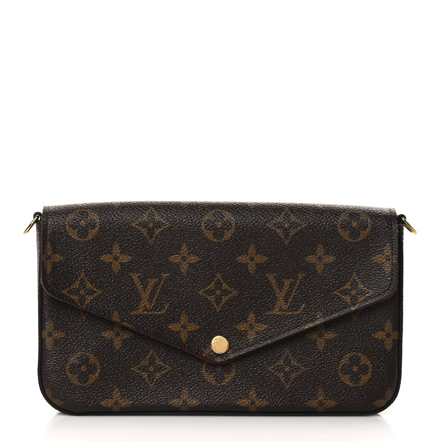 Louis Vuitton Monogram Pochette Felicie Chain Wallet Fuchsia 1 of 9