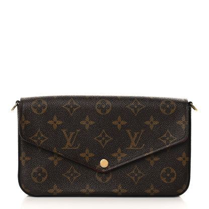 Louis Vuitton Monogram Pochette Felicie Chain Wallet Fuchsia 1 of 9
