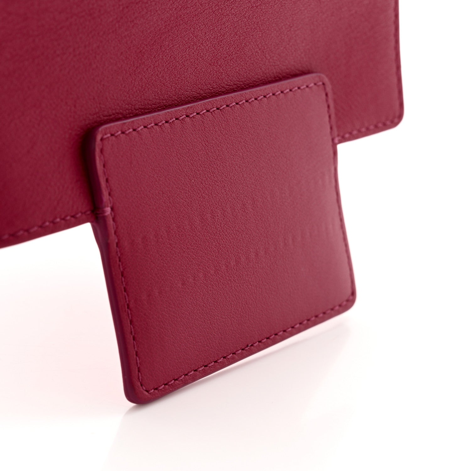 Delvaux Calfskin Madam Tri-Fold Wallet Framboise 7 of 10
