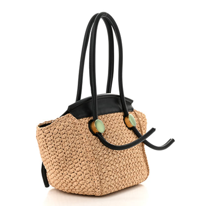 Proenza Schouler Raffia Calfskin Small Pipe Bag Sand Black 3 of 11