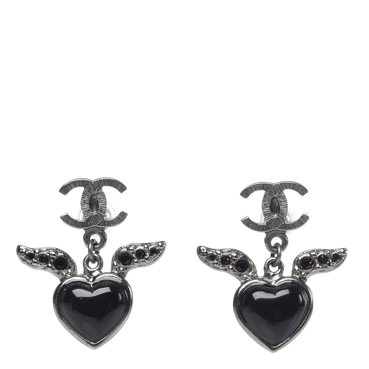 Crystal Mini Timeless CC Earrings Silver