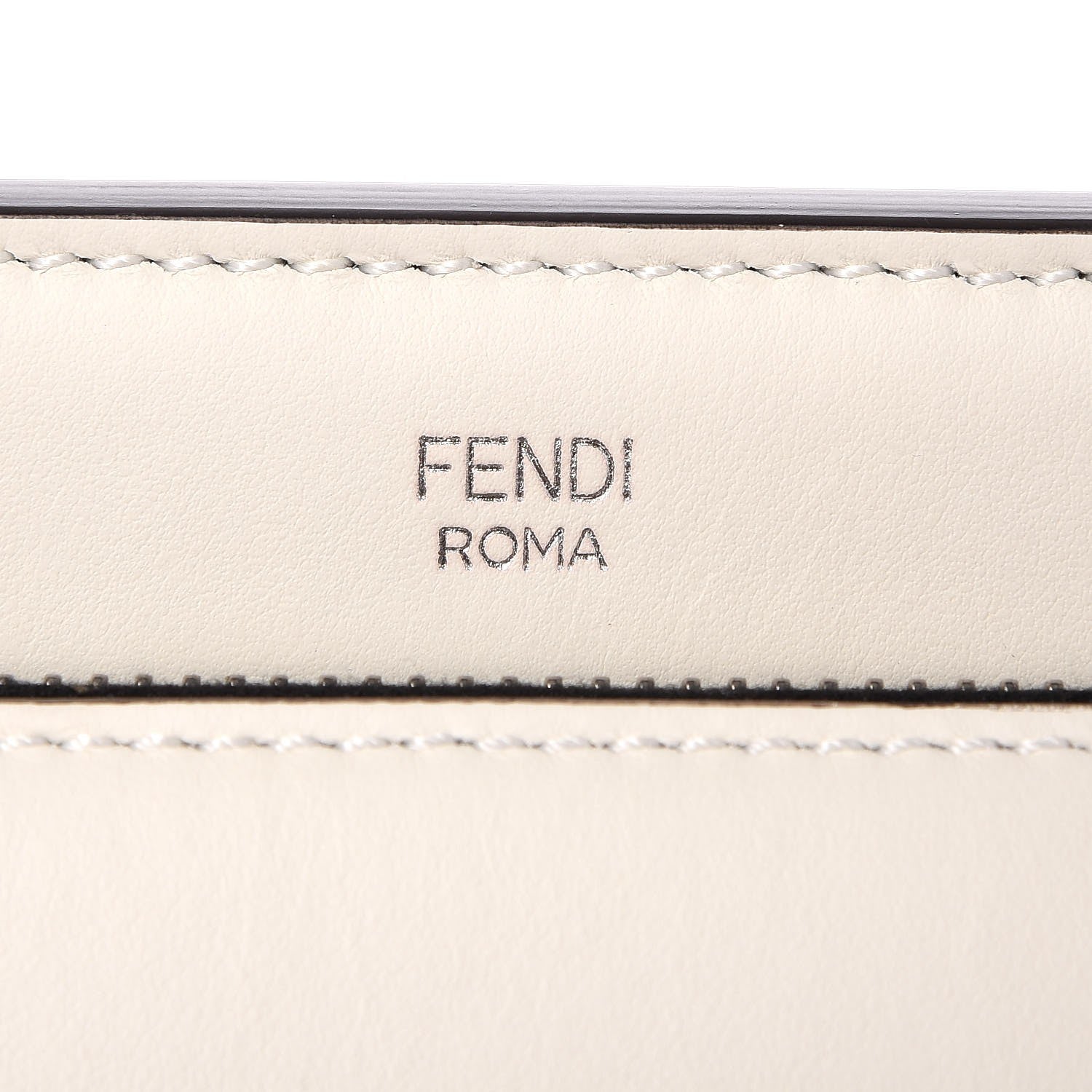 Fendi Vitello Baltico Dolce Shiny Nappa Lace Up DotCom Satchel White Parrot 7 of 7