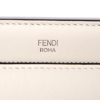 Fendi Vitello Baltico Dolce Shiny Nappa Lace Up DotCom Satchel White Parrot 7 of 7