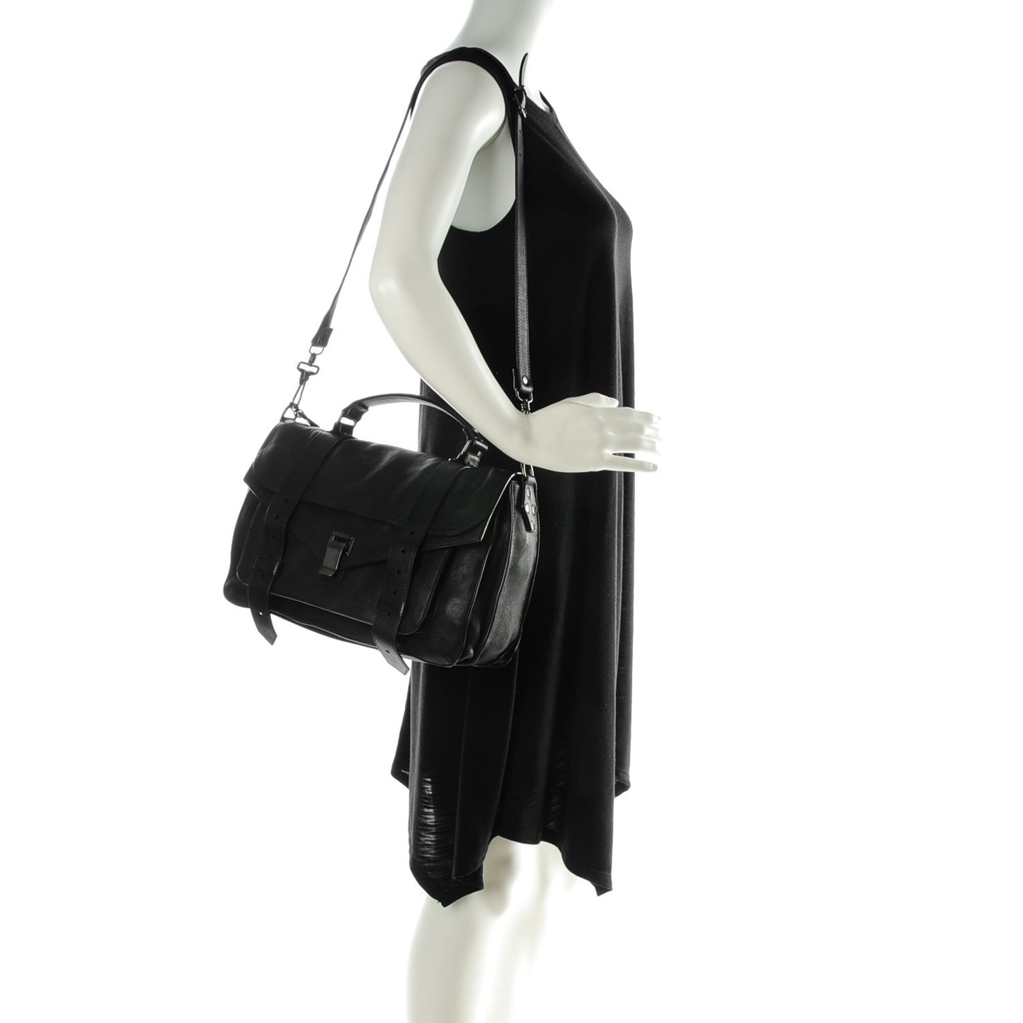 Lambskin Medium PS1 Satchel Black