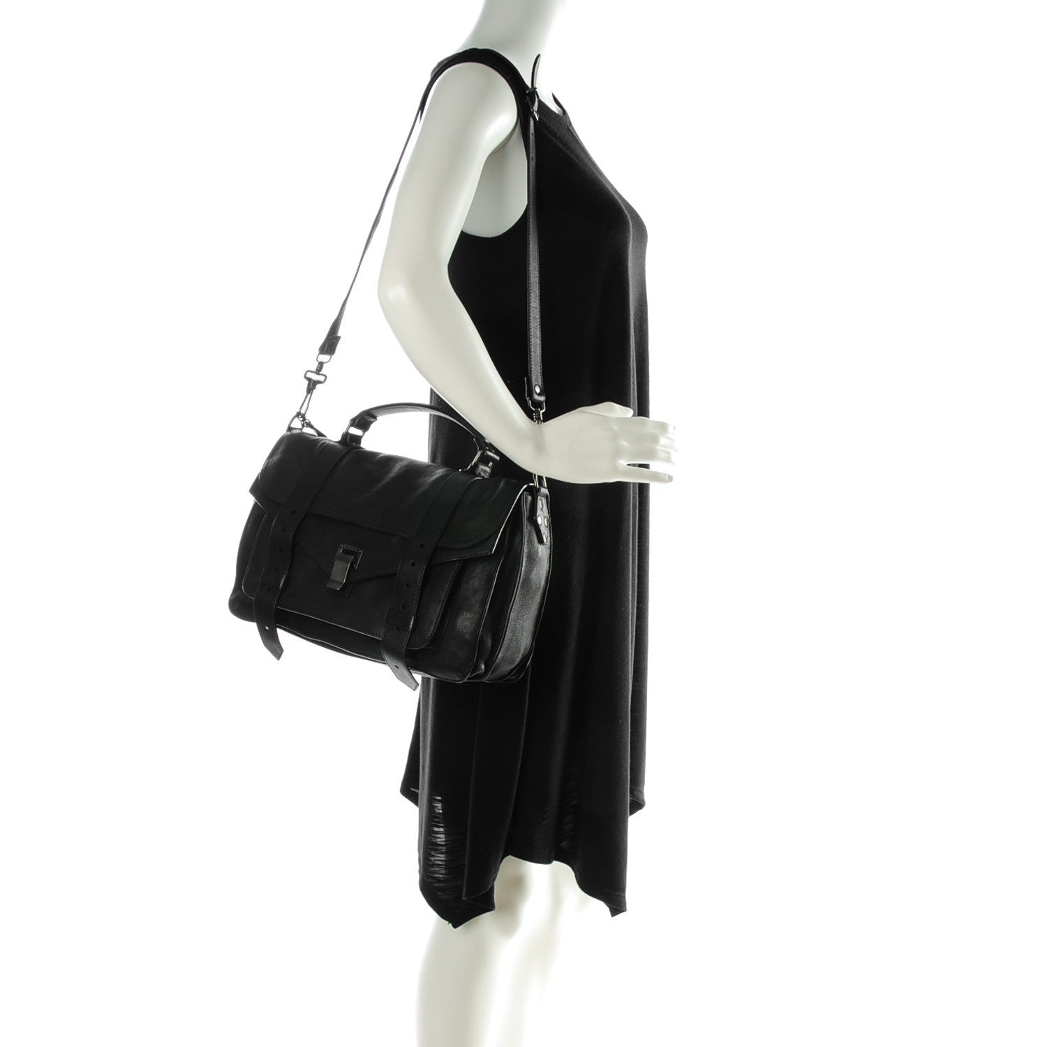 Proenza Schouler Lambskin Medium PS1 Satchel Black 2 of 8