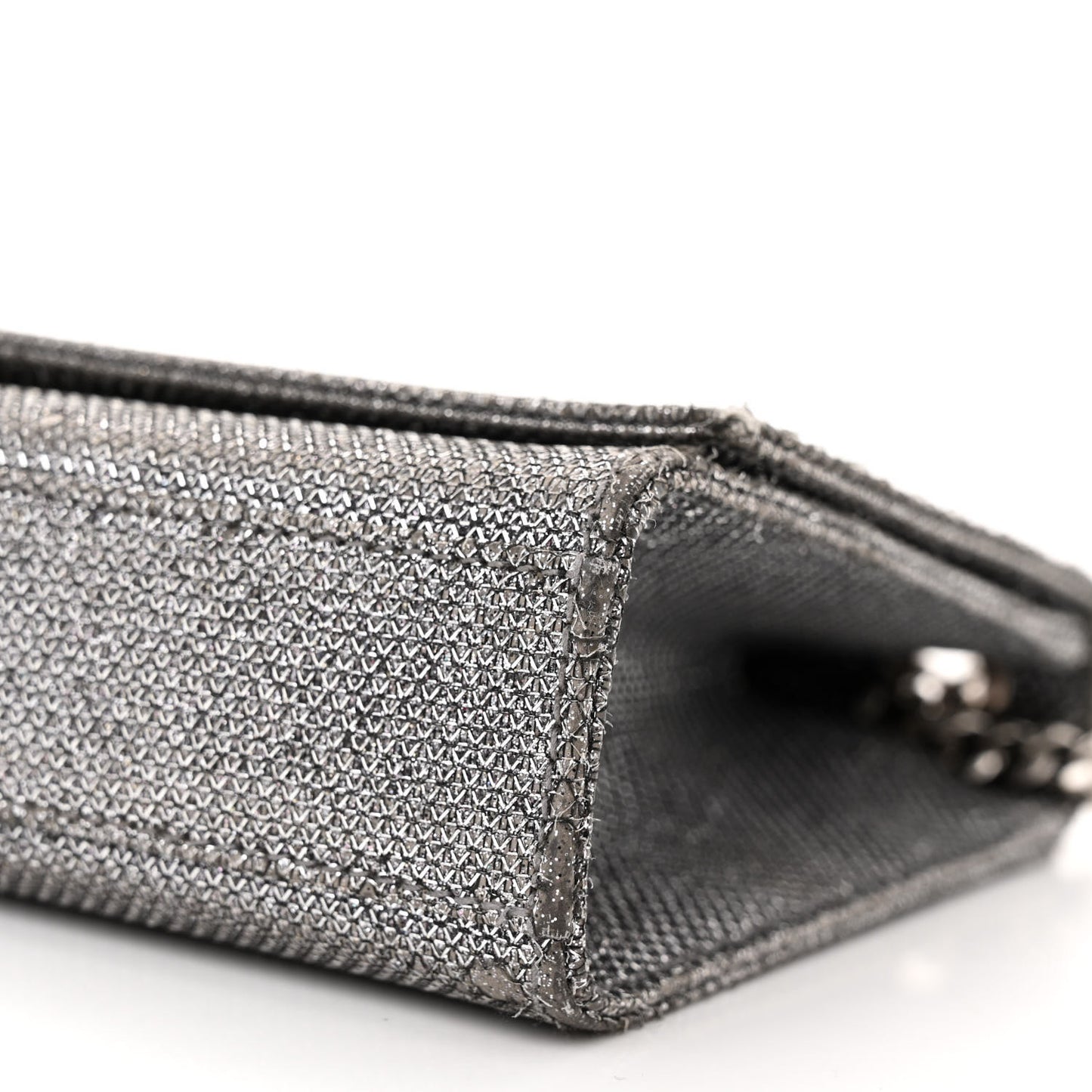 Metallic Canvas Woven Medium Classic Monogram Kate Satchel Silver