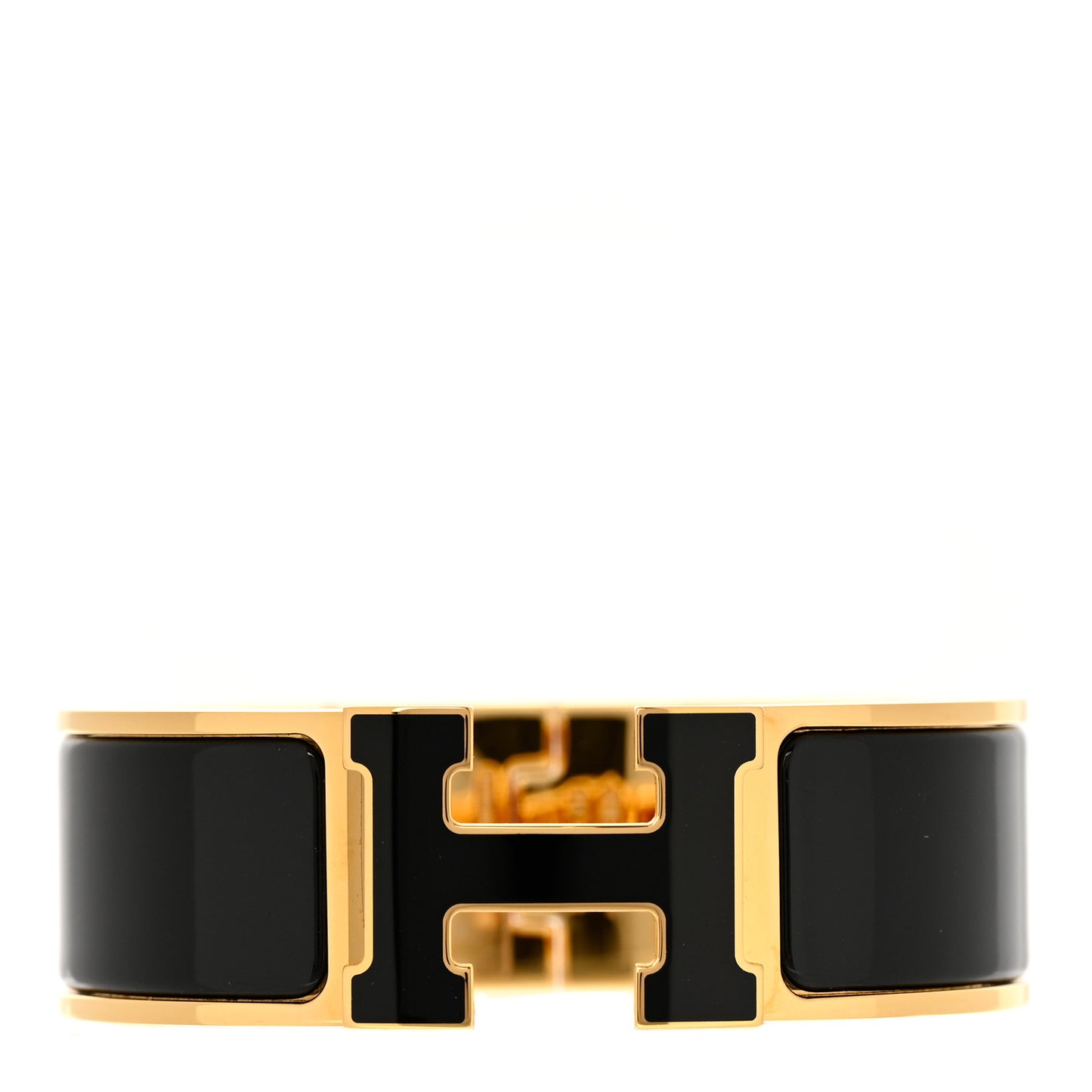 Enamel Wide Clic Clac H Bracelet PM Black