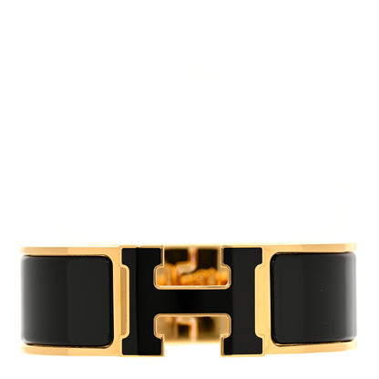 Hermes Enamel Wide Clic Clac H Bracelet PM Black 1 of 4