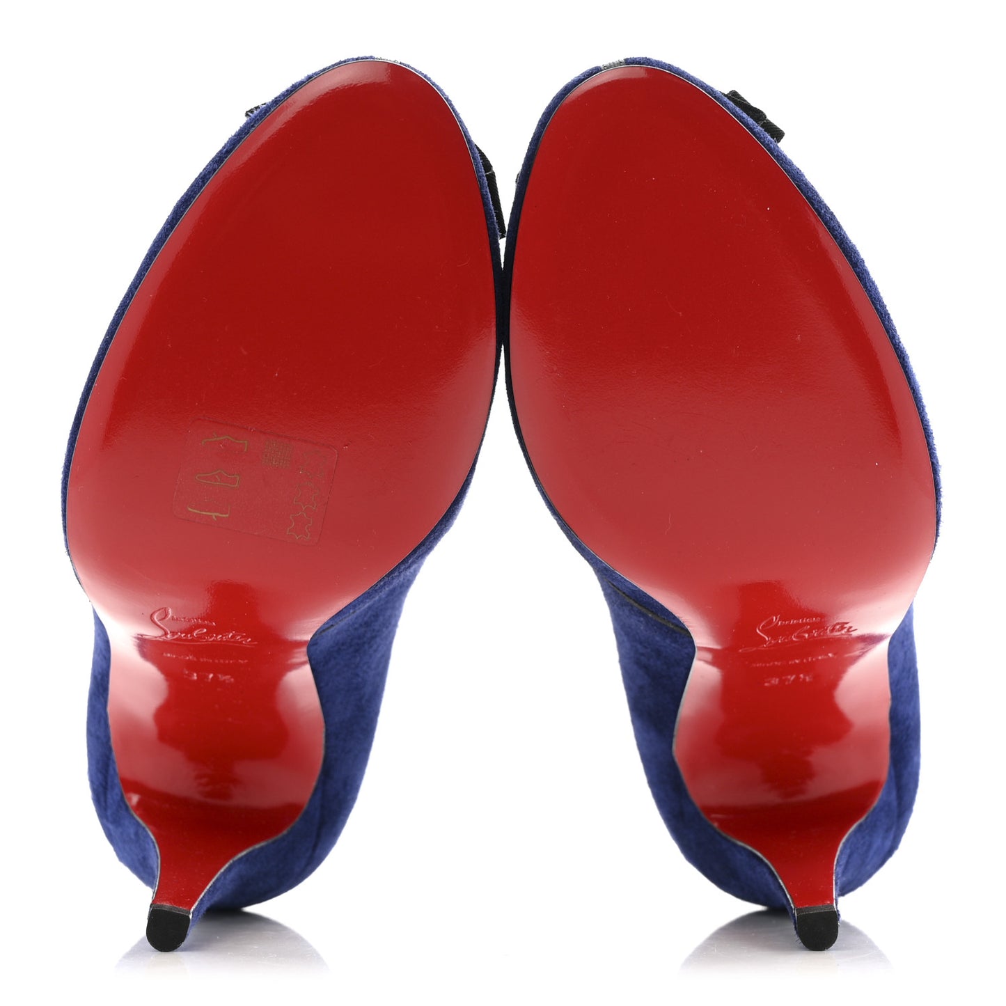 Suede Grosgrain Lavalliere 100 Pumps 37.5 Indigo Black