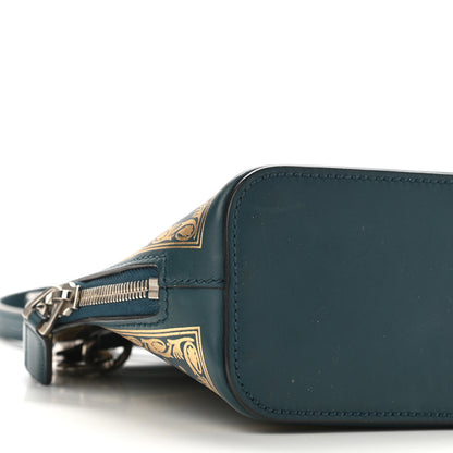 Gucci X SEGA Calfskin GUCCY Stars Mini Dome Shoulder Bag Dusty Turquoise Gold 9 of 10