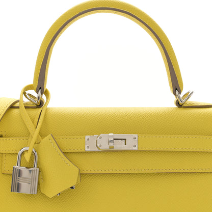 Hermes Epsom Kelly Sellier 25 Lime 8 of 11