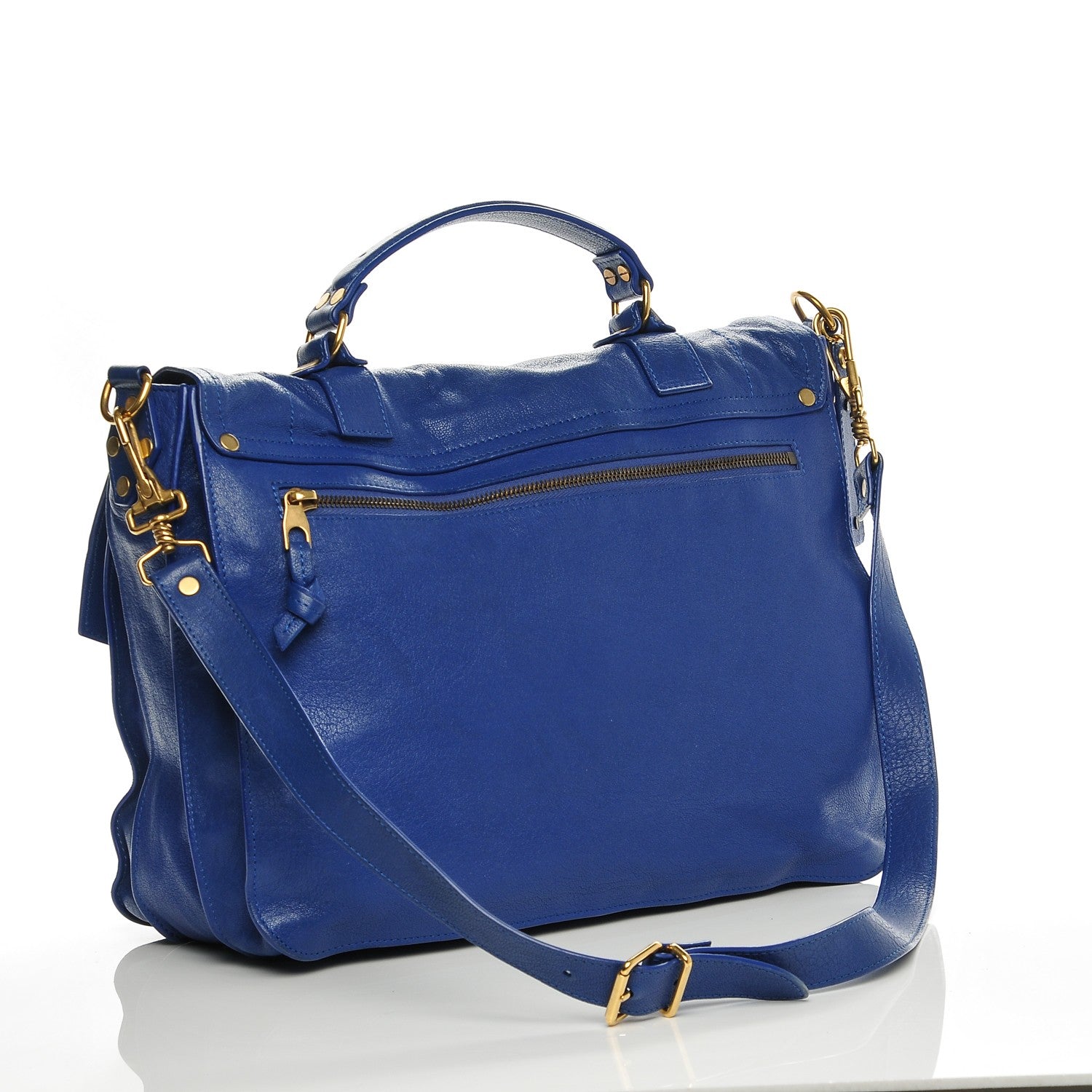 Proenza Schouler Lambskin Large PS1 Satchel Royal Blue 3 of 7