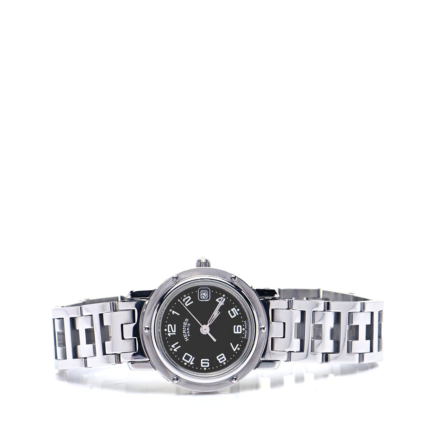 Stainless Steel 24mm Clipper Quartz Watch Black