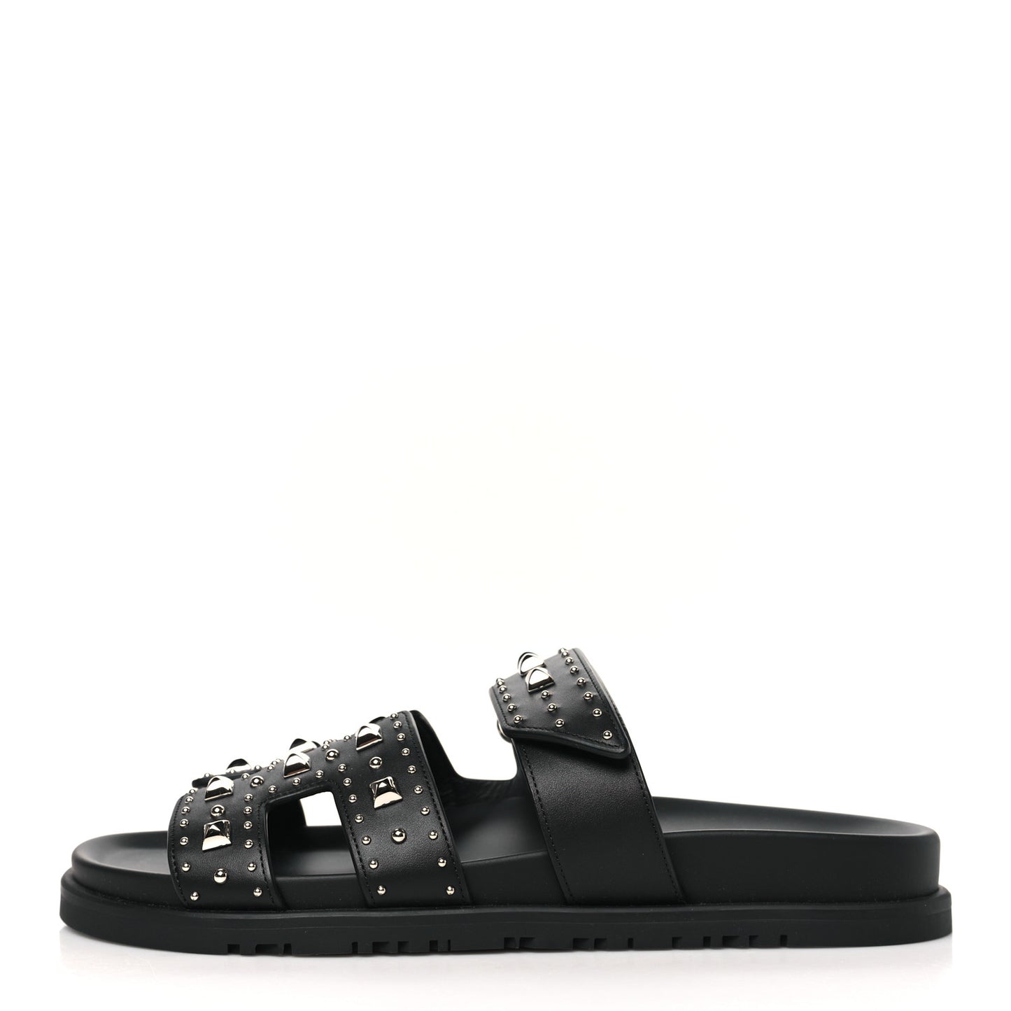 Calfskin Medor Studded Womens Chypre Sandals 38 Black
