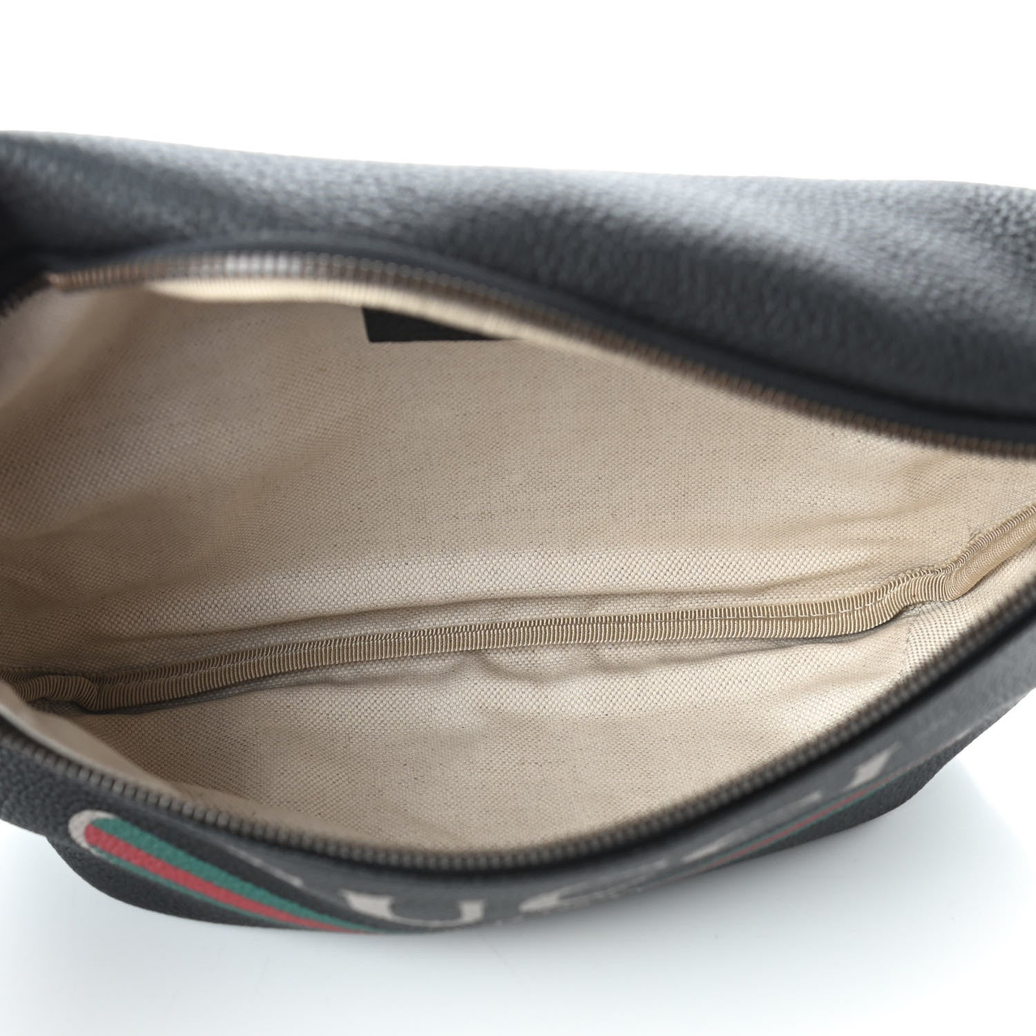 Gucci Grained Calfskin Logo Belt Bag Black 4 of 8