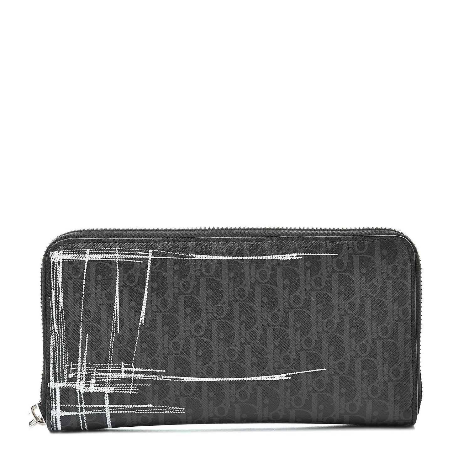 HOMME Monogram Coated Canvas Zip Aroun Wallet Grise