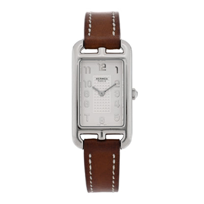 Hermes Stainless Steel Barenia 20mm Nantucket Quartz Watch Fauve 1 of 4