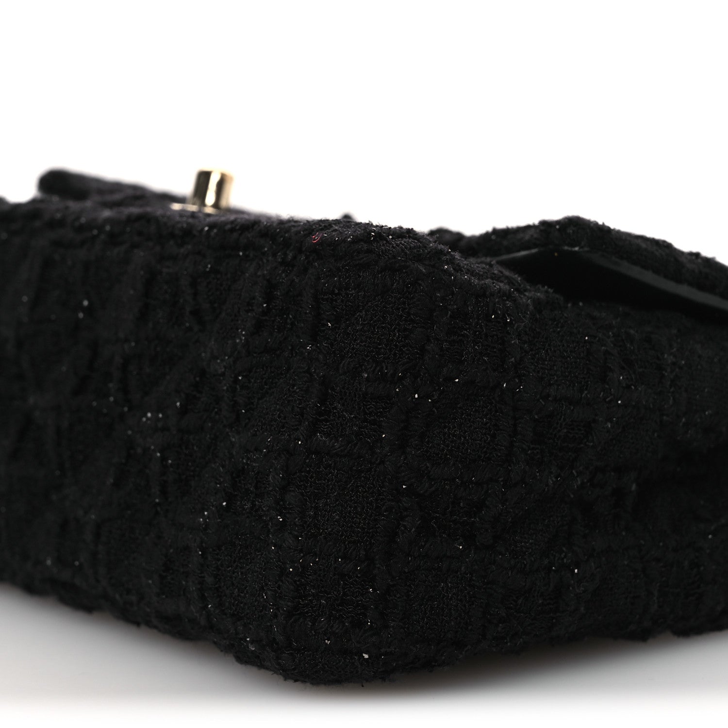 Chanel Tweed Quilted Mini Rectangular Flap Black 9 of 12