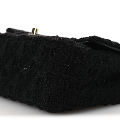 Chanel Tweed Quilted Mini Rectangular Flap Black 9 of 12