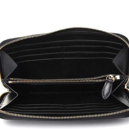 Burberry Calfskin House Check Elmore Zip Around Wallet Black 5 of 11