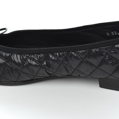 Chanel Nylon Quilted Cap Toe Ballerina Flats 41 Black 21 of 21