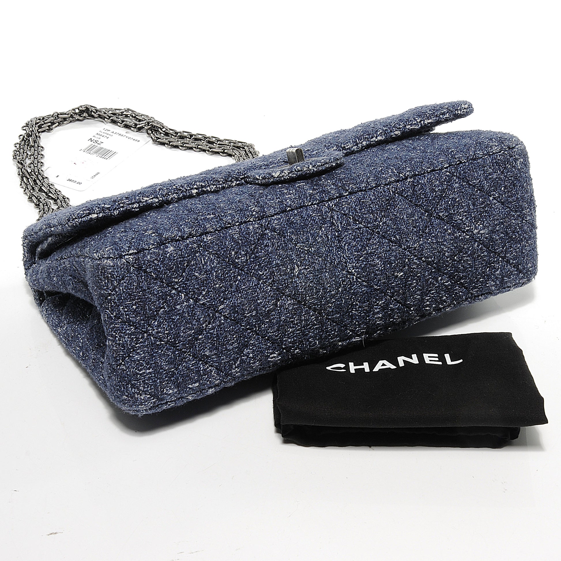 Chanel Tweed 2.55 Reissue 226 Flap Blue 8 of 8