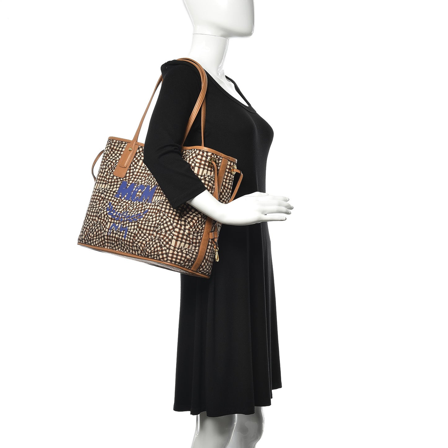 Visetos Medium Liz Reversible Shopper Tote Cognac
