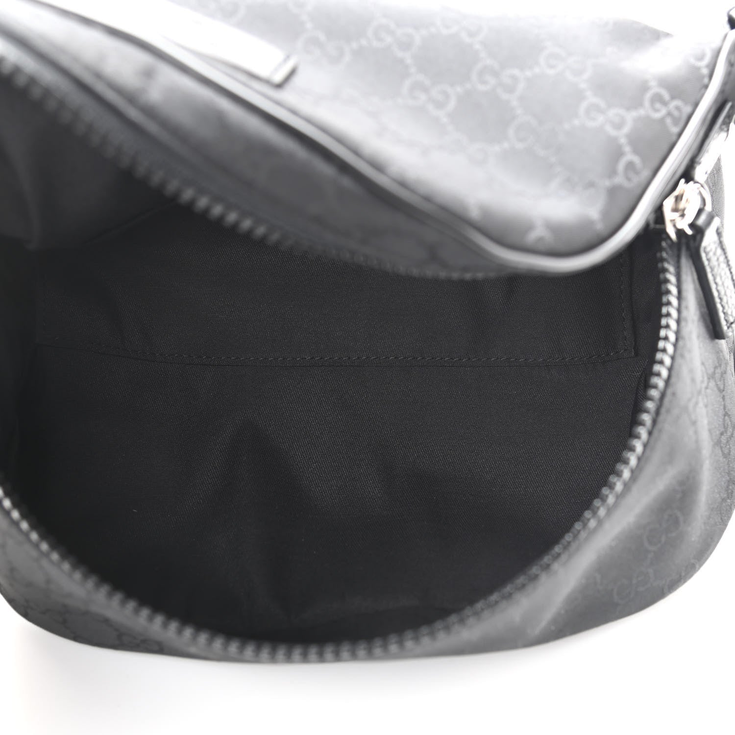 Gucci Nylon Monogram Fanny Pack Belt Bag Black 5 of 10