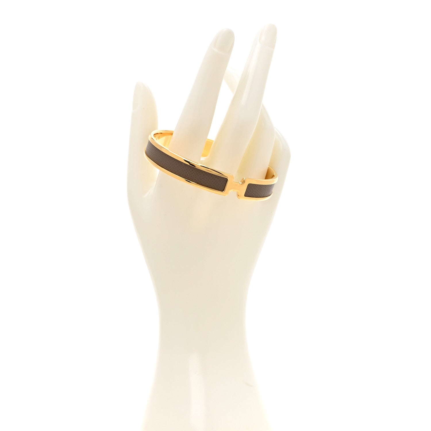 Hermes Epsom Olympe Bracelet T2 Brown 2 of 4