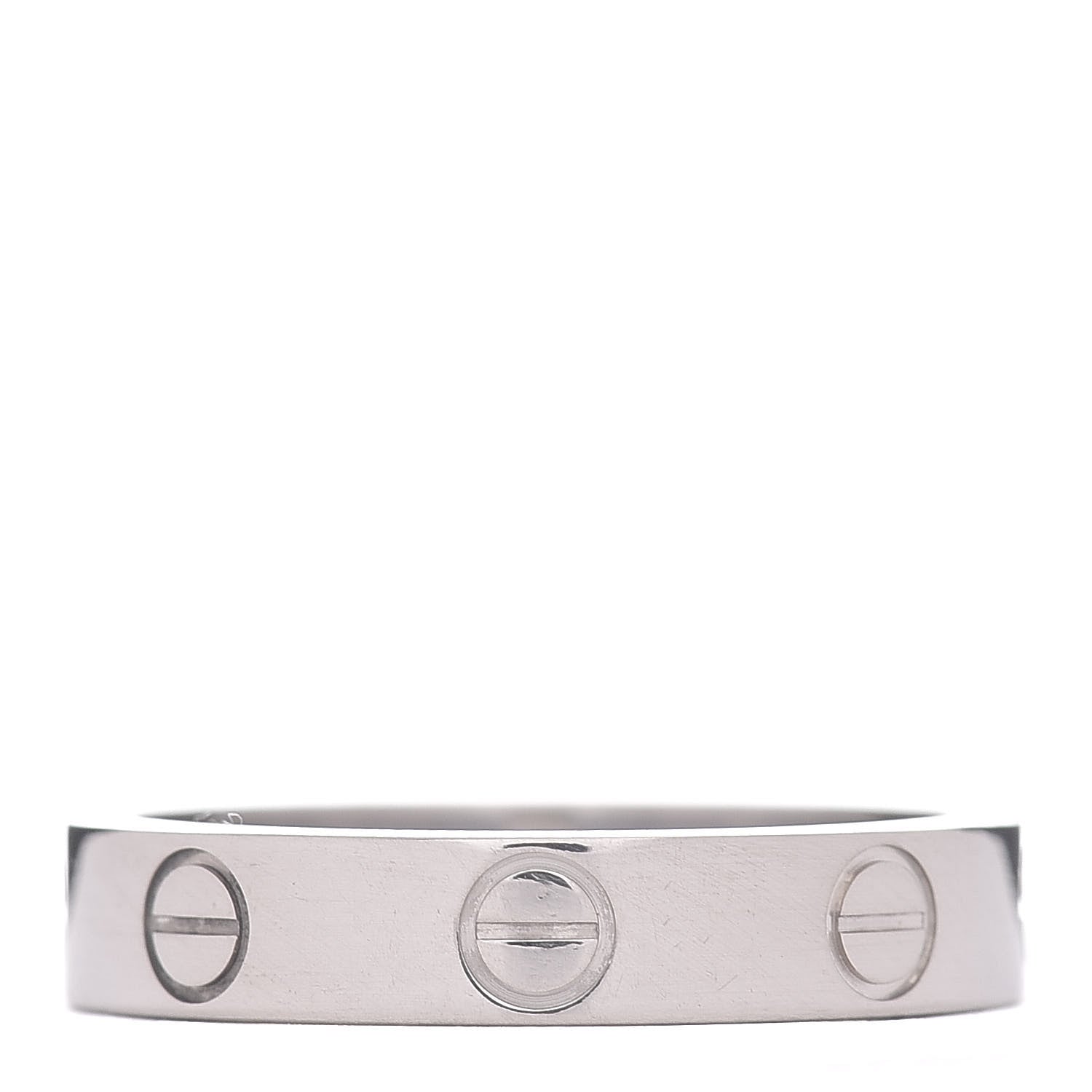 Cartier 18K White Gold 3.5mm LOVE Wedding Band Ring 49 5 1 of 4