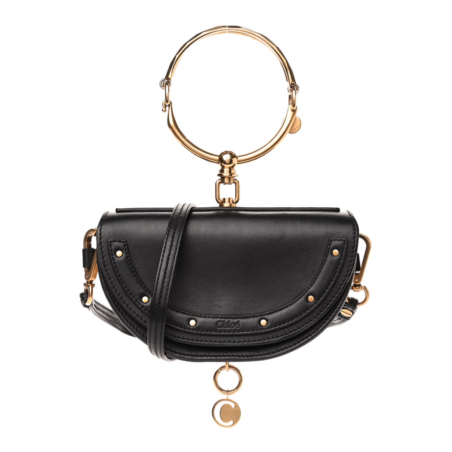 Chloe Calfskin Small Nile Bracelet Minaudiere Bag Black 1 of 6
