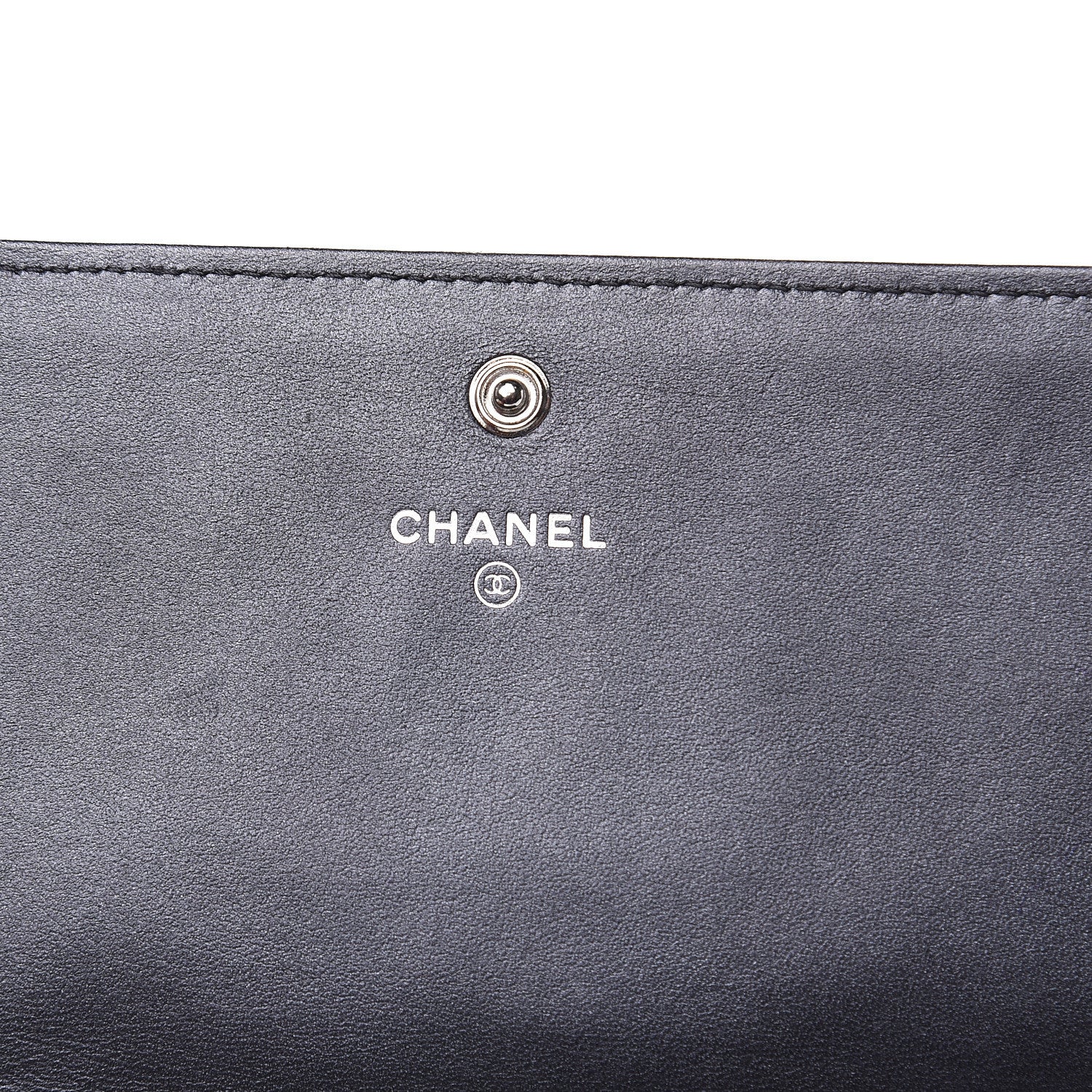 Chanel Metallic Caviar Quilted CC Large Gusset Flap Wallet Black 6 of 11