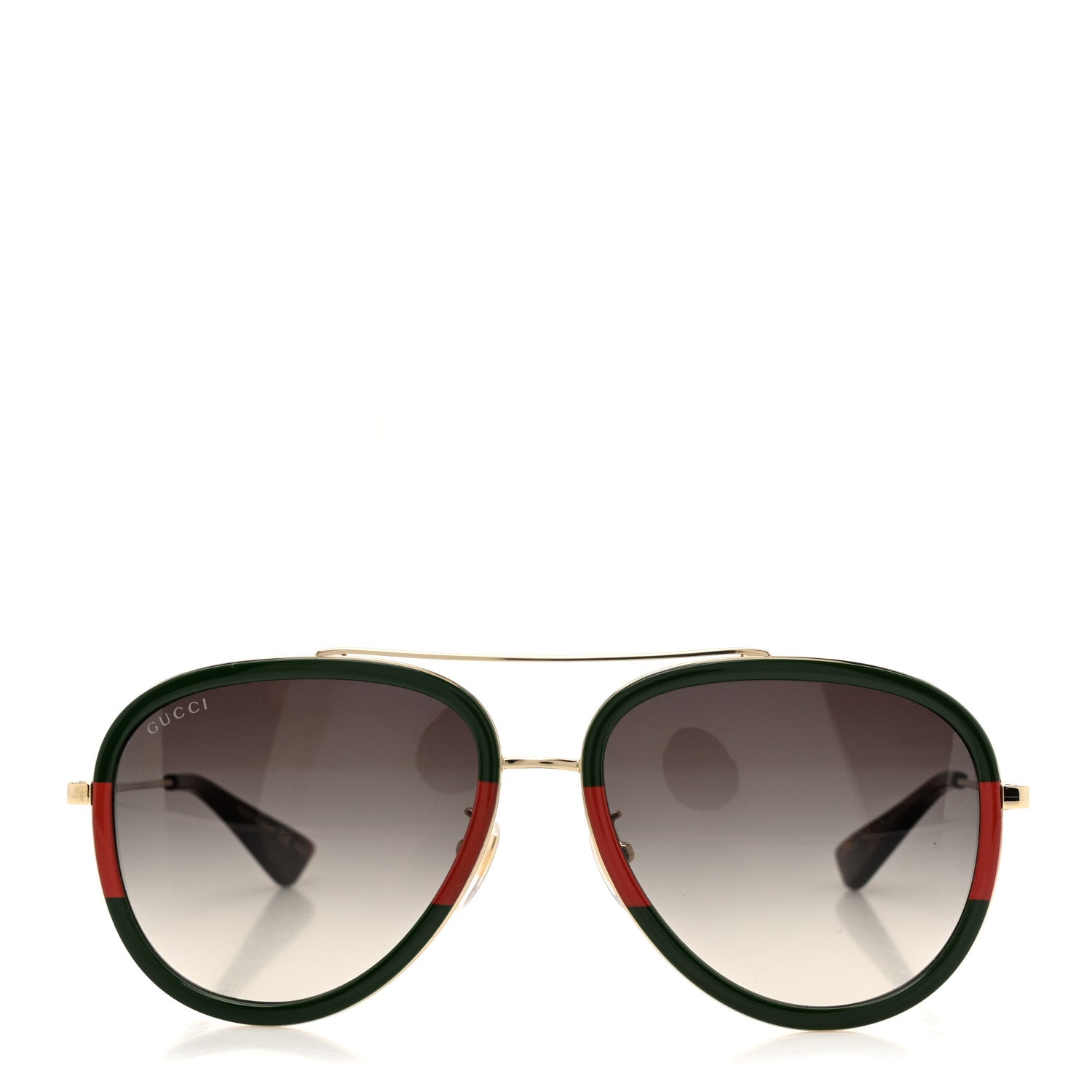 Gucci Web Aviator Sunglasses GG0062S Green Red 2 of 7