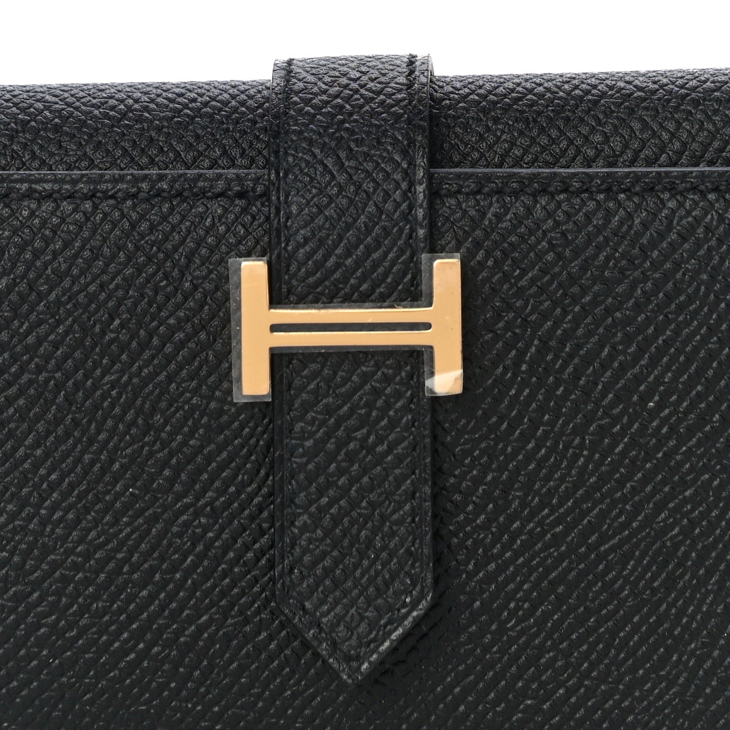 Hermes Epsom Tri-Fold Compact Bearn Wallet Black 7 of 9