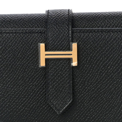 Hermes Epsom Tri-Fold Compact Bearn Wallet Black 7 of 9
