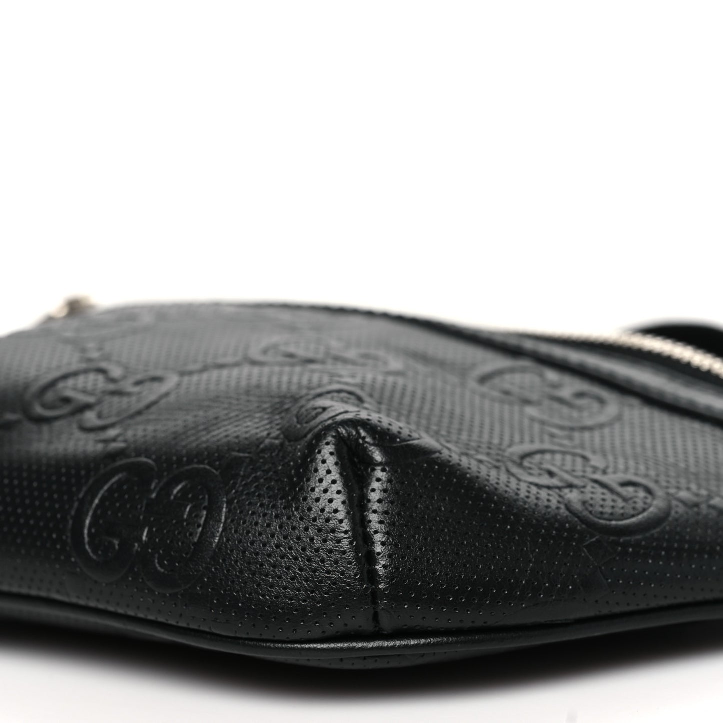 Calfskin GG Tennis Embossed Belt Bag Black