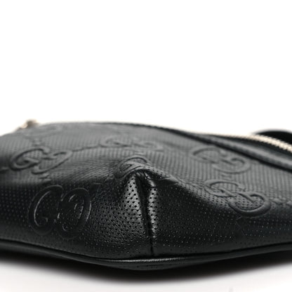 Gucci Calfskin GG Tennis Embossed Belt Bag Black 10 of 11