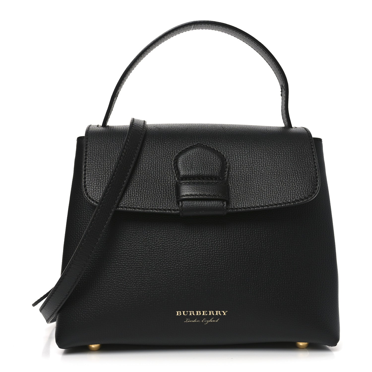 Burberry Derby Calfskin House Check Small Camberley Black 1 of 9