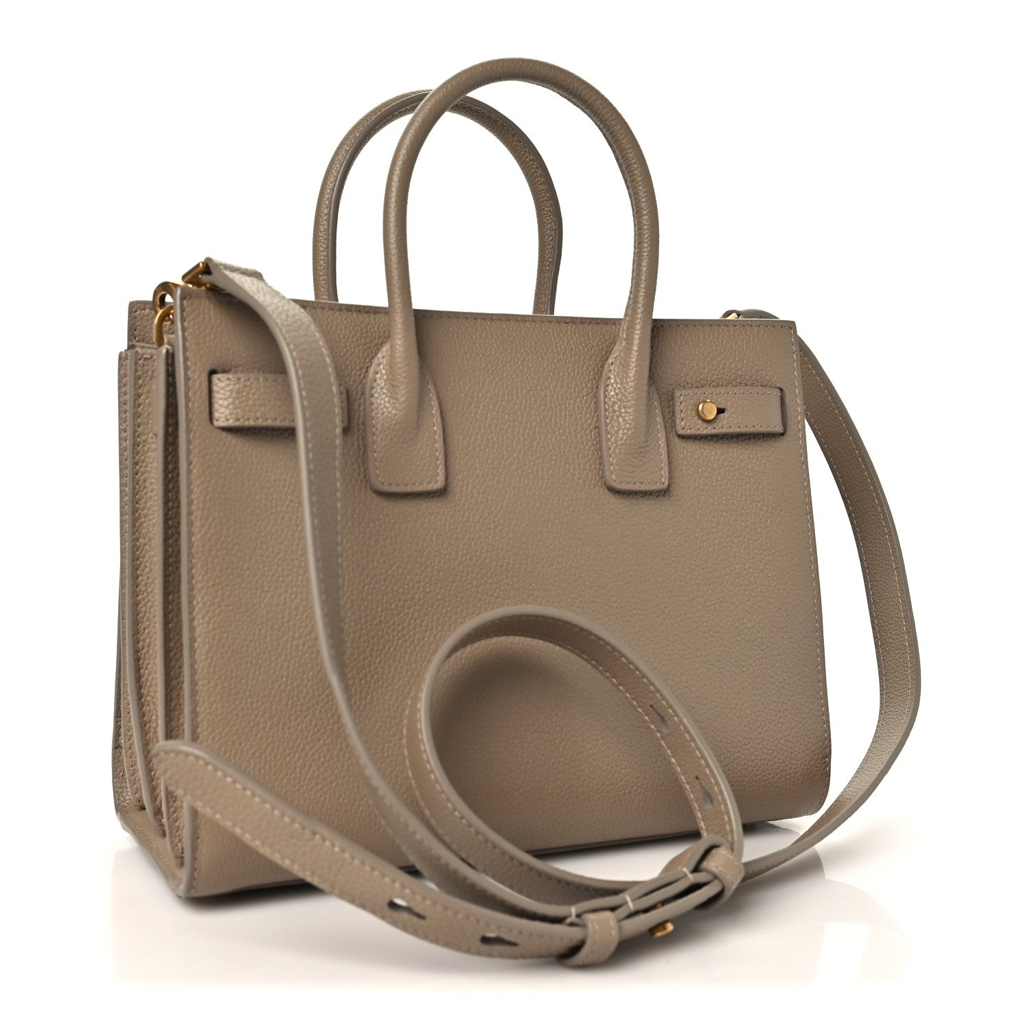 Saint Laurent Grained Calfskin Baby Sac De Jour Souple Dark Beige 3 of 11
