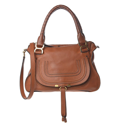Chloe Calfskin Medium Marcie Satchel Tan 1 of 19