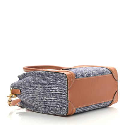Celine Smooth Calfskin Tweed Nano Luggage Tan 4 of 15