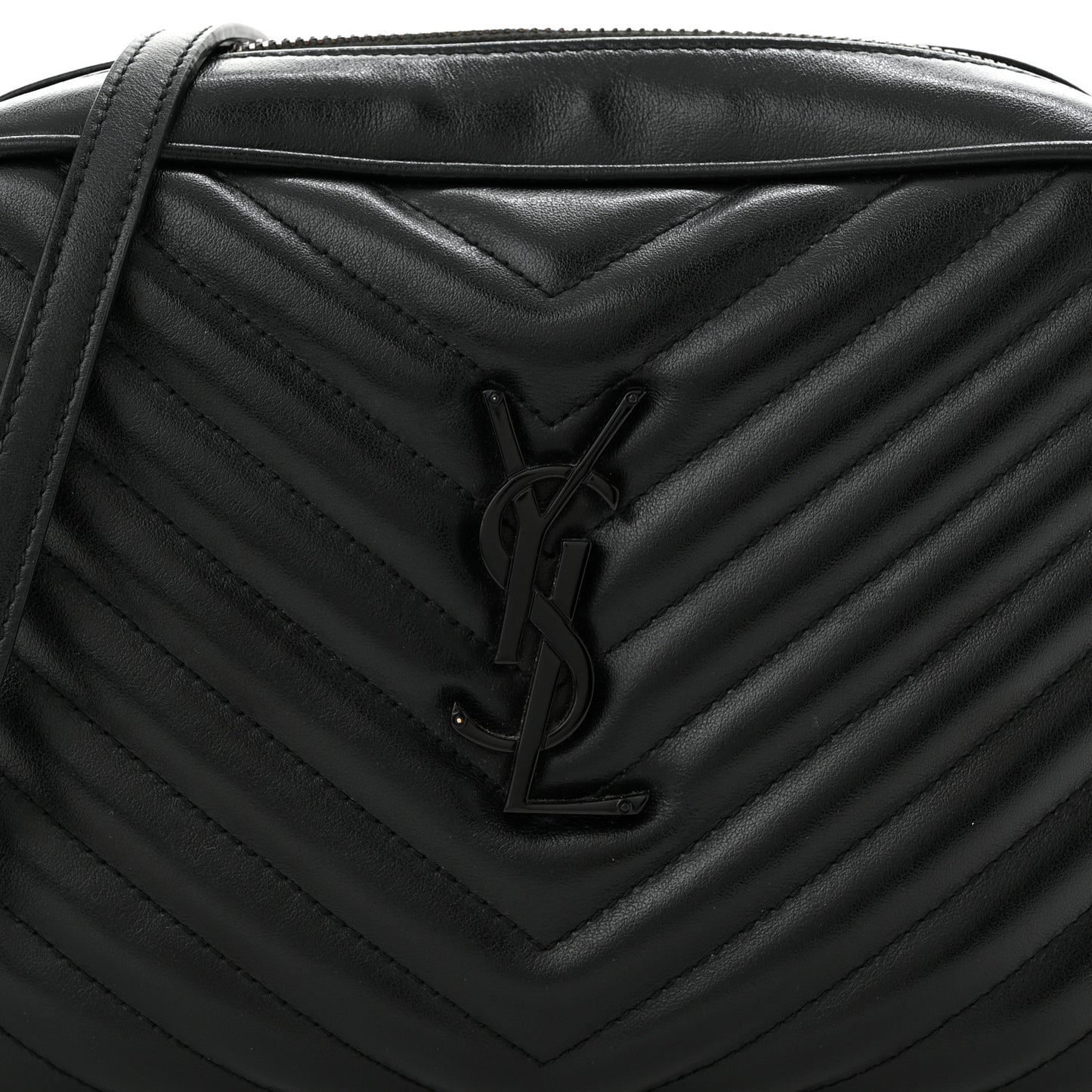 Calfskin Matelasse Monogram Monochrome Lou Camera Bag Black