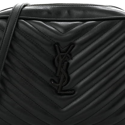 Saint Laurent Calfskin Matelasse Monogram Monochrome Lou Camera Bag Black 8 of 10