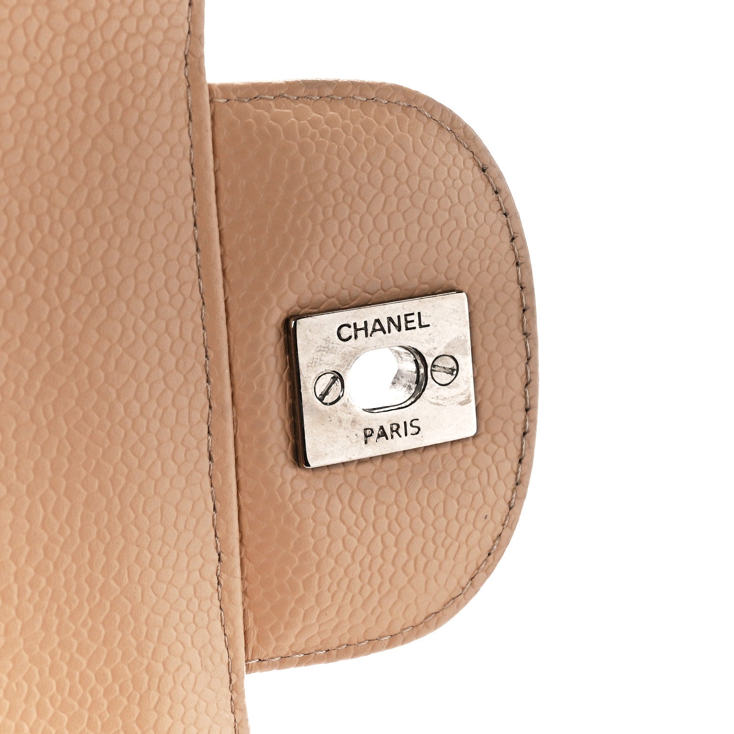 Chanel Caviar Quilted Jumbo Single Flap Beige 7 of 12