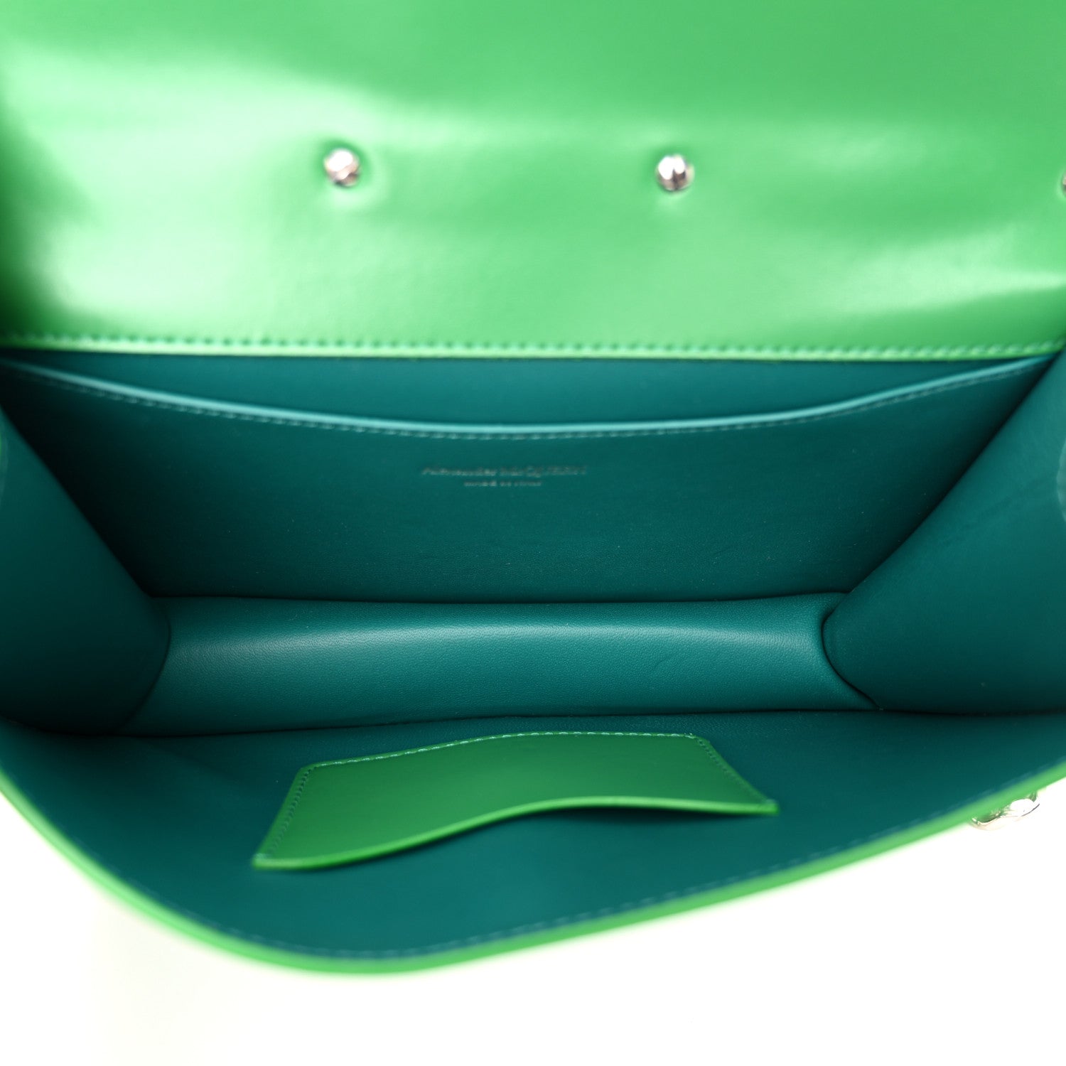 Alexander McQueen Calfskin Small Slash Bag Bright Green 5 of 9
