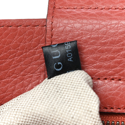 Gucci Calfskin Small Bamboo Shopper Tote Light Red 8 of 11
