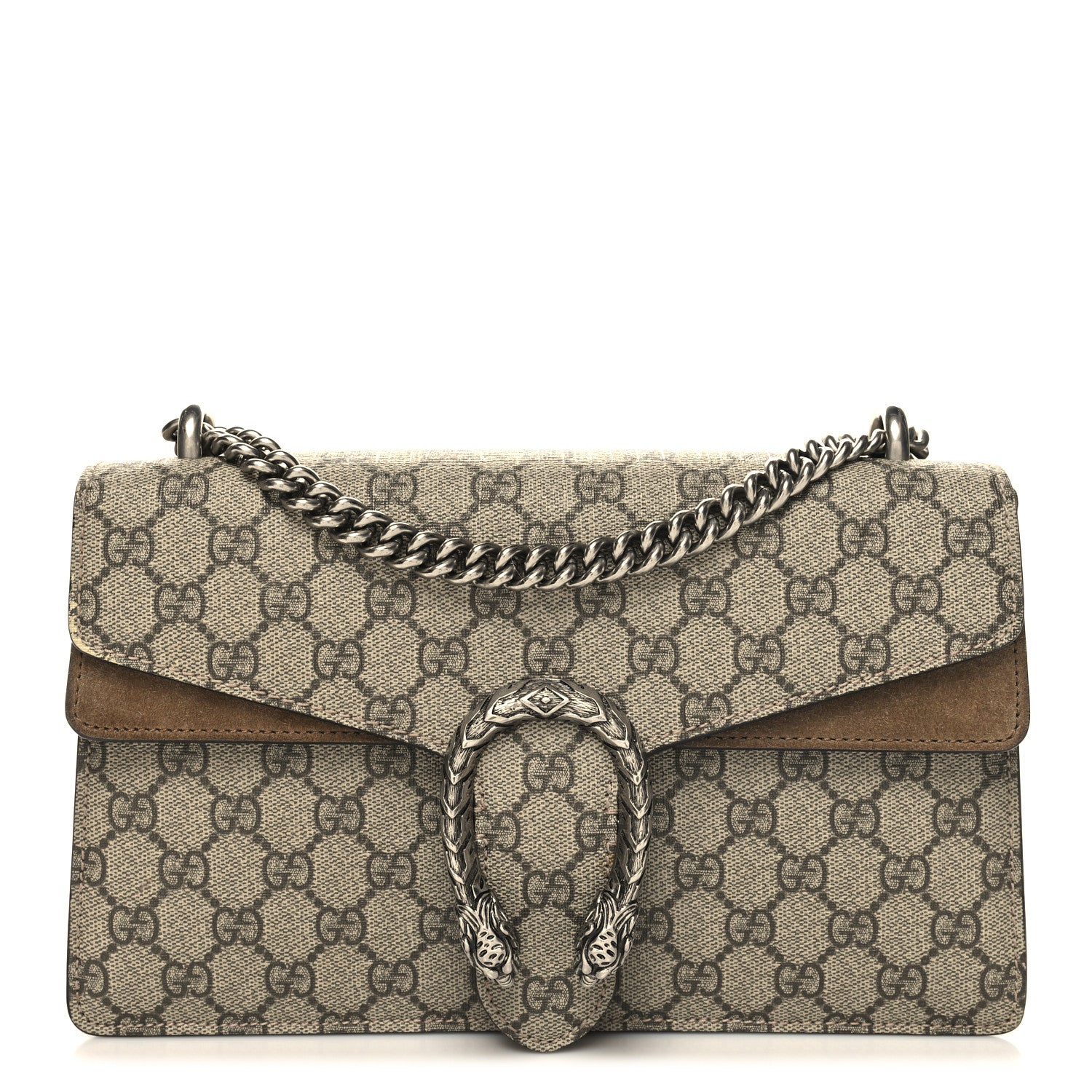 Gucci GG Supreme Monogram Small Dionysus Shoulder Bag Taupe 1 of 12