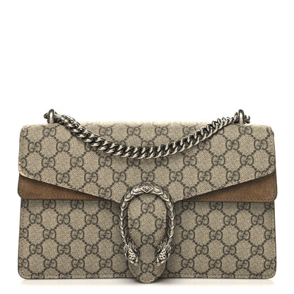 Gucci GG Supreme Monogram Small Dionysus Shoulder Bag Taupe 1 of 12